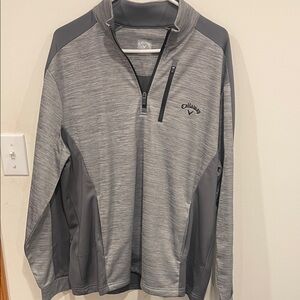 Callaway Men's Two-Tone Gray Quarter-Zip Jacket